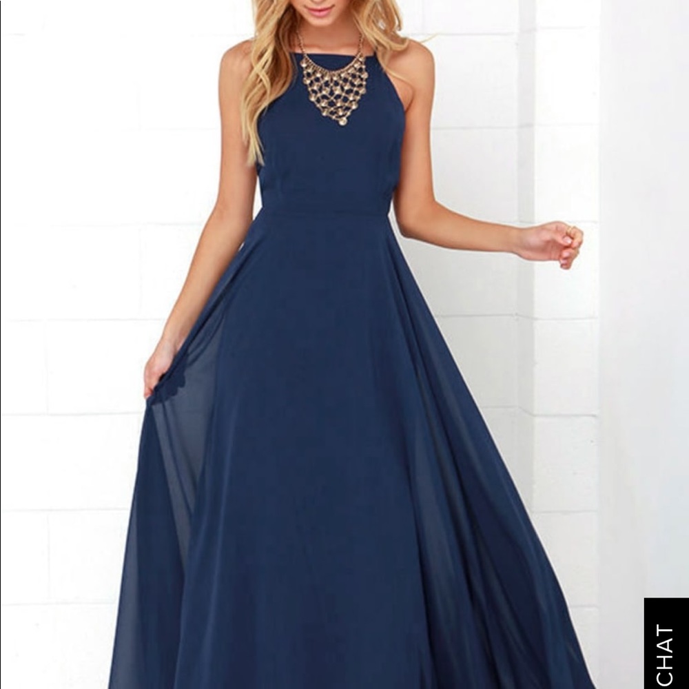 lulus dark blue prom dress